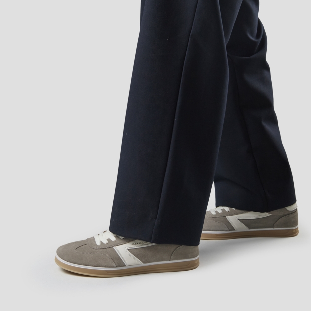 Sneakers Alexander Smith thames uomo in camoscio avorio scuro e logo bianco - 2