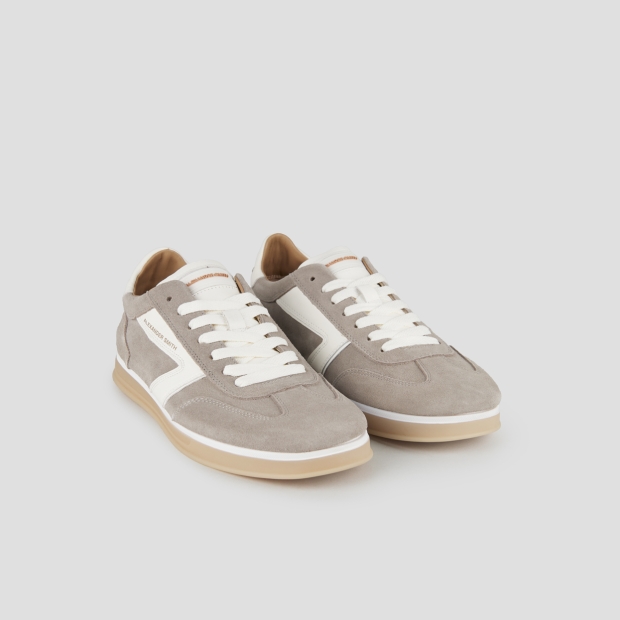 Sneakers Alexander Smith thames uomo in camoscio avorio scuro e logo bianco - 4