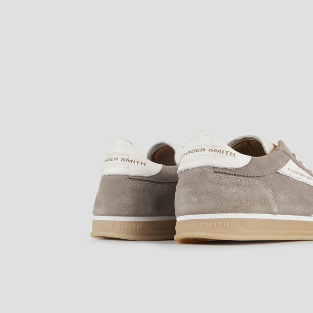 Sneakers Alexander Smith thames uomo in camoscio avorio scuro e logo bianco - 5