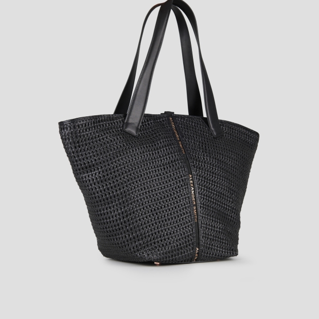 Sneakers Alexander Smith lauren large borsa a spalla in intrecciato nero - 2