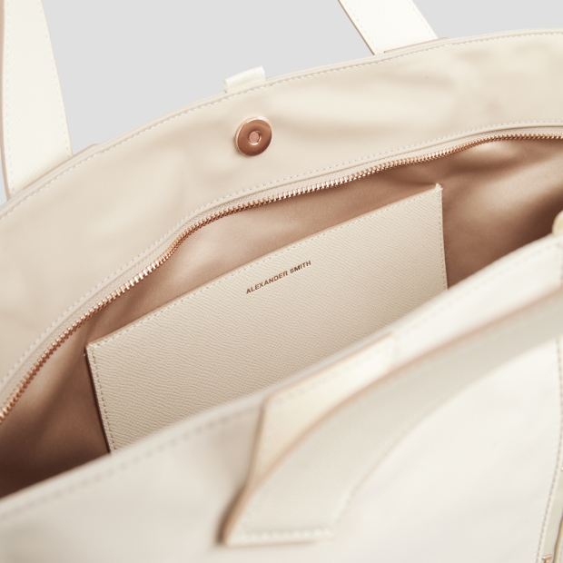 Sneakers Alexander Smith lauren large borsa a spalla in nylon avorio - 4