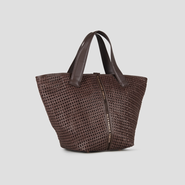 Sneakers Alexander Smith lauren medium borsa a mano con tracolla in intrecciato marrone - 2