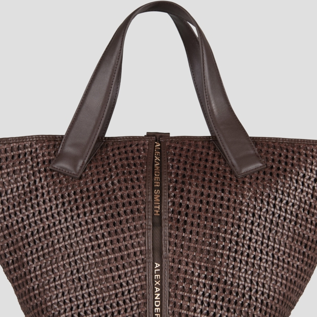 Sneakers Alexander Smith lauren medium borsa a mano con tracolla in intrecciato marrone - 5