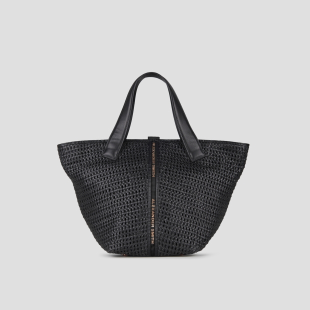 Sneakers Alexander Smith lauren medium borsa a mano con tracolla in intrecciato nero - 1