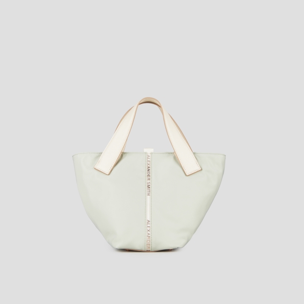 Sneakers Alexander Smith lauren small borsa a mano con tracolla in nylon verde chiaro - 1