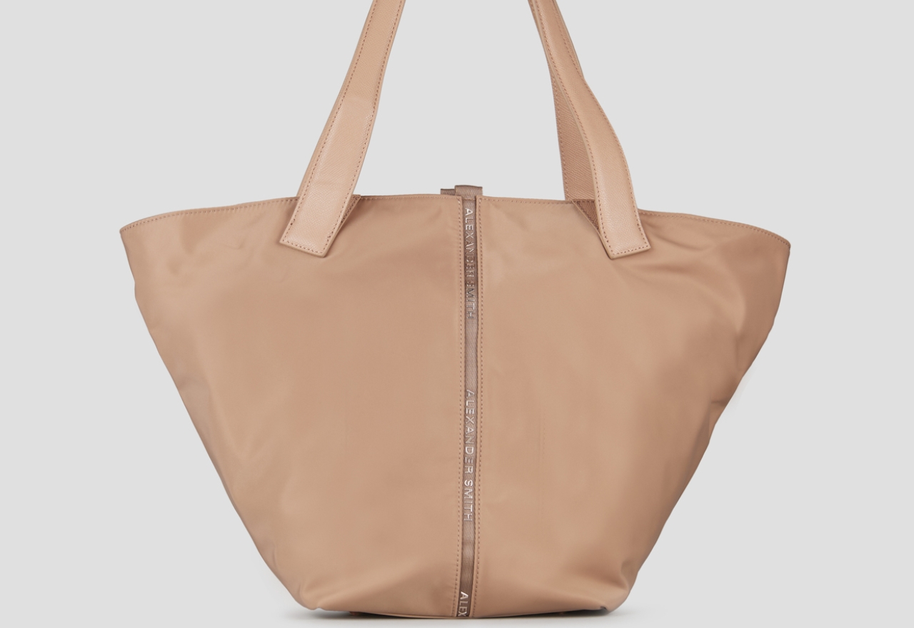 Sneakers Alexander Smith lauren large borsa a spalla in nylon cammello - 1