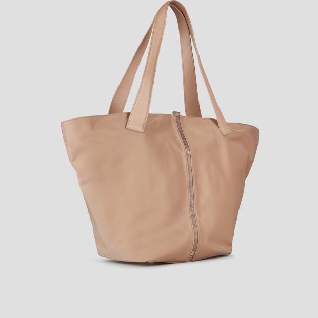 Sneakers Alexander Smith lauren large borsa a spalla in nylon cammello - 2