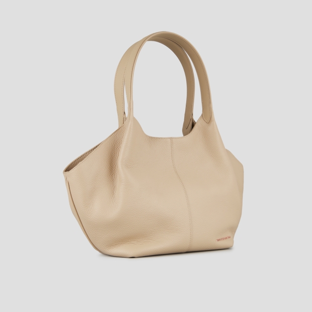 Sneakers Alexander Smith rachel medium borsa a spalla in pelle bottalata beige - 2