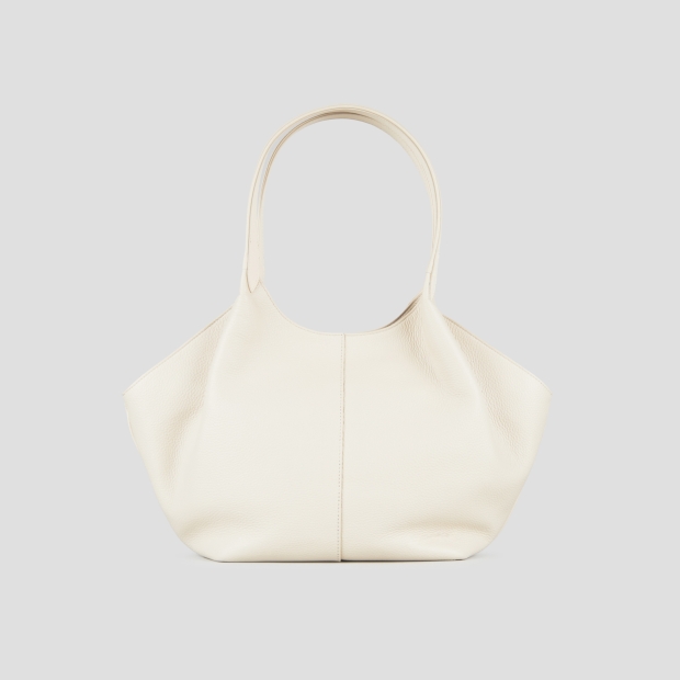 Sneakers Alexander Smith rachel medium borsa a spalla in pelle bottalata avorio - 3