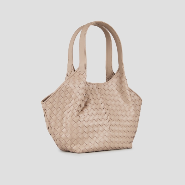 Sneakers Alexander Smith rachel medium borsa a spalla in pelle intrecciata cammello - 2