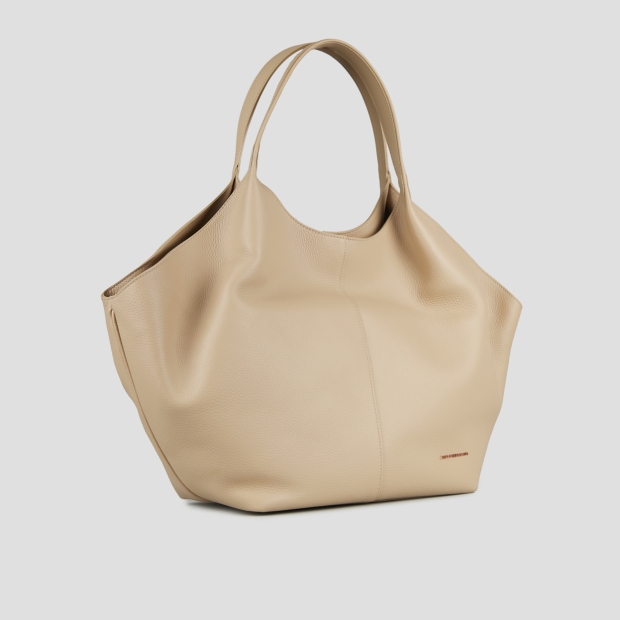 Sneakers Alexander Smith rachel large borsa a spalla in pelle bottalata cammello - 2