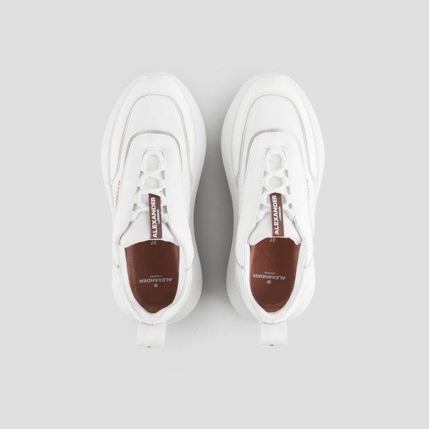 Sneakers Alexander Smith eclipse donna in pelle bianca - 6