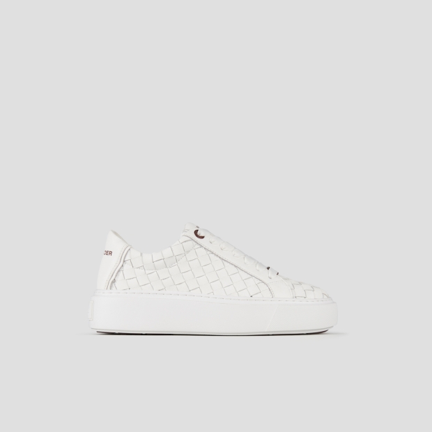 Sneakers Alexander Smith london donna in pelle intrecciata bianca - 1