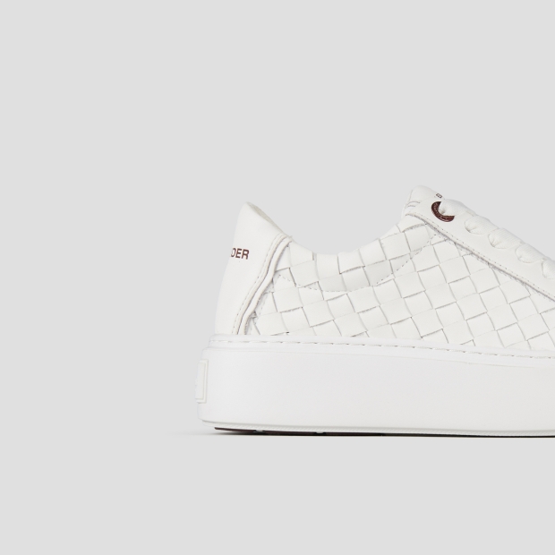 Sneakers Alexander Smith london donna in pelle intrecciata bianca - 3