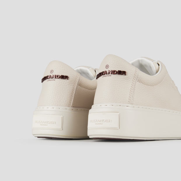 Sneakers Alexander Smith london donna in pelle bottalata beige e suola in tinta - 5