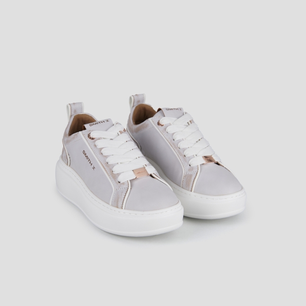 Sneakers Alexander Smith stone donna in sbiancato beige e bianco - 4