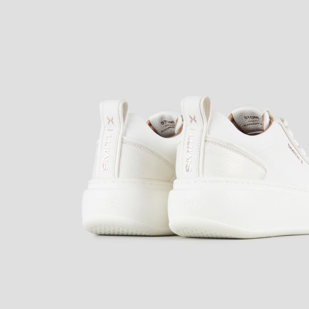 Sneakers Alexander Smith stone donna in bianco con tallone perlato - 4