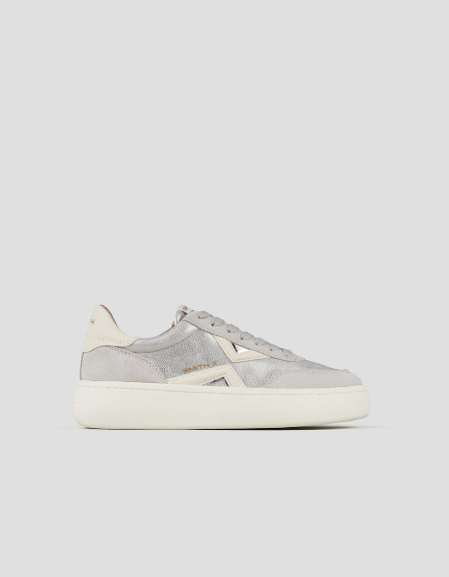 Sneakers Alexander Smith ocean donna in laminato polveroso argento - 1