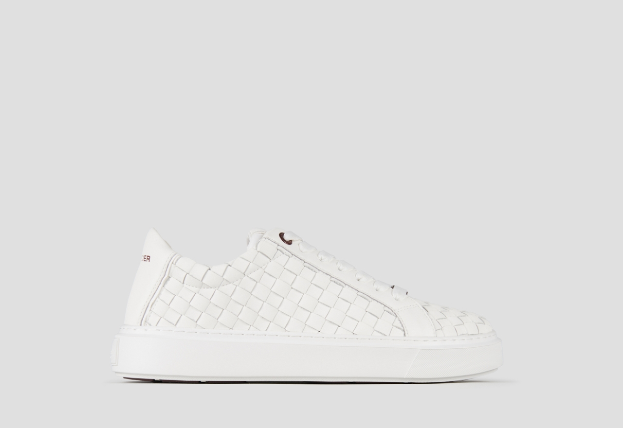 Sneakers Alexander Smith london uomo in pelle intrecciata bianca - 1