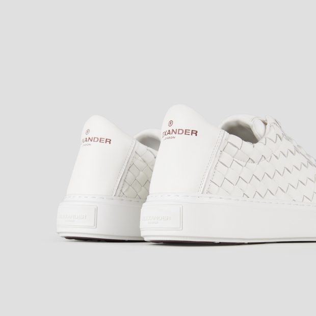 Sneakers Alexander Smith london uomo in pelle intrecciata bianca - 5
