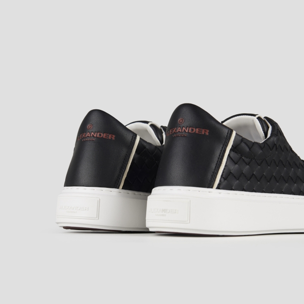 Sneakers Alexander Smith london uomo in pelle intrecciata nera - 5