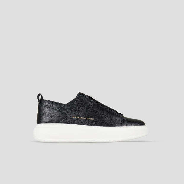Sneakers Alexander Smith wembley uomo decostruita in pelle bottalata nera - 1