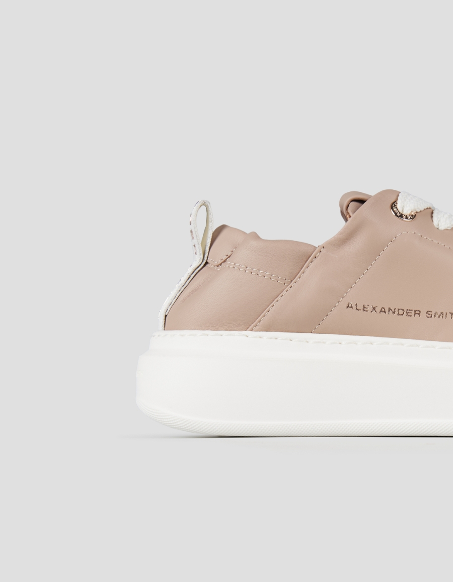 Sneakers Alexander Smith wembley donna in nappa rosa chiaro e tallone arricciato - 2