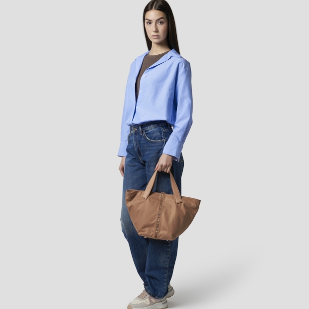 Sneakers Alexander Smith lauren medium borsa a mano con tracolla in nylon camel - 7