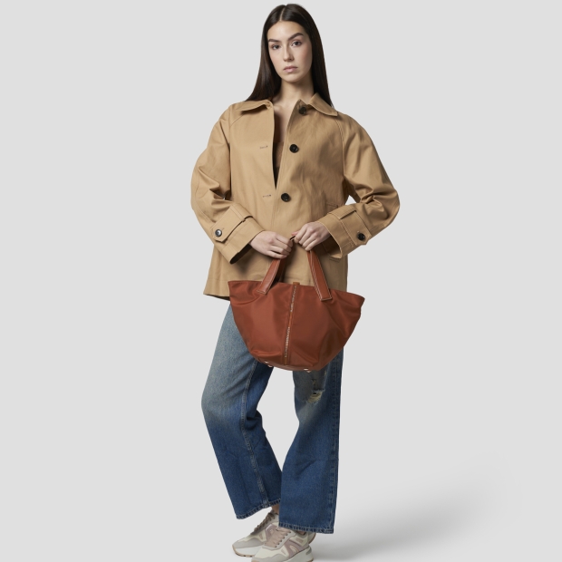 Sneakers Alexander Smith lauren medium borsa a mano con tracolla in nylon ruggine - 7