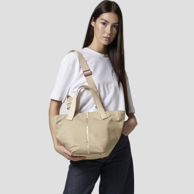 Sneakers Alexander Smith lauren medium borsa a mano con tracolla in nylon sabbia - 2