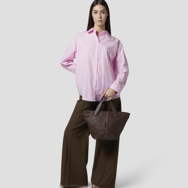 Sneakers Alexander Smith lauren medium borsa a mano con tracolla in intrecciato marrone - 7