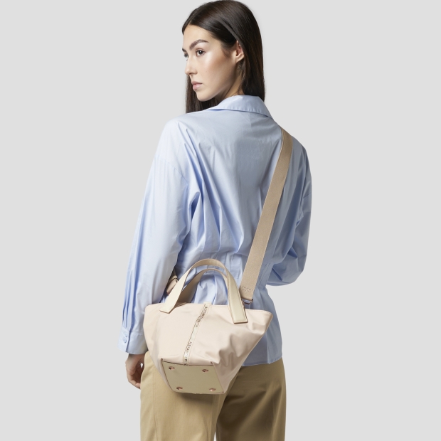 Sneakers Alexander Smith lauren small borsa a mano con tracolla in nylon rosa chiaro - 2