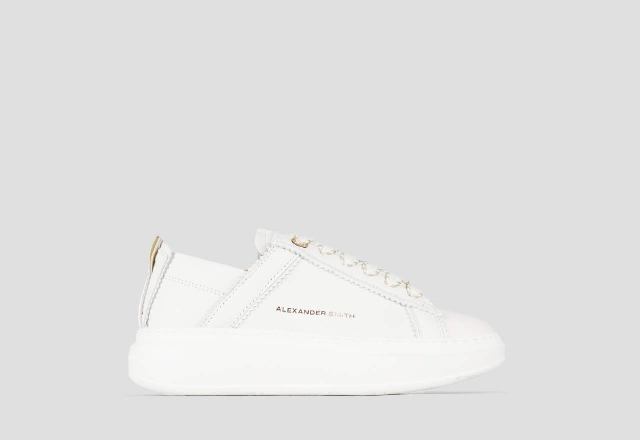 Sneakers Alexander Smith wembley donna decostruita in pelle bianca - 1