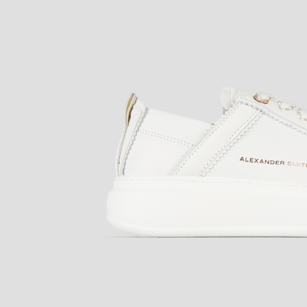 Sneakers Alexander Smith wembley donna decostruita in pelle bianca - 3