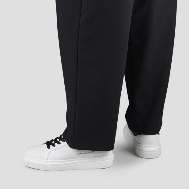 Sneakers Alexander Smith regent uomo in pelle di capra bianca e dettaglio nero - 2