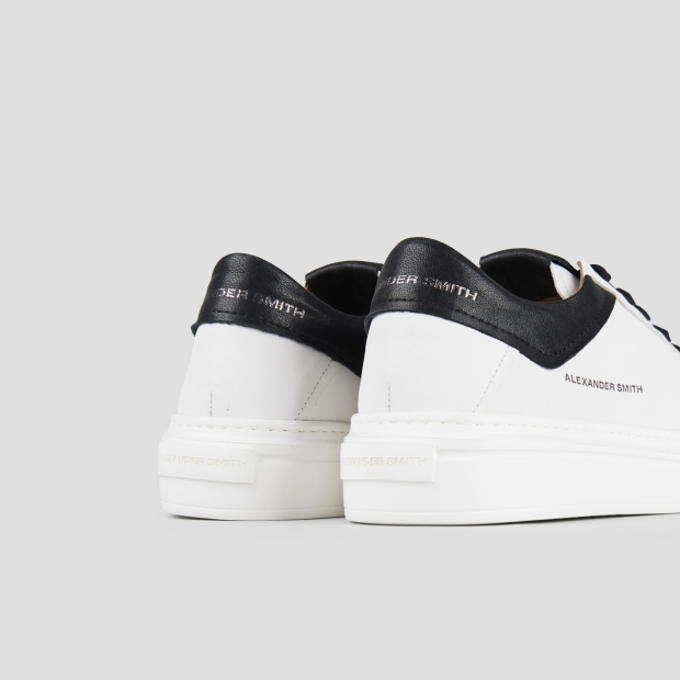 Sneakers Alexander Smith regent uomo in pelle di capra bianca e dettaglio nero - 5