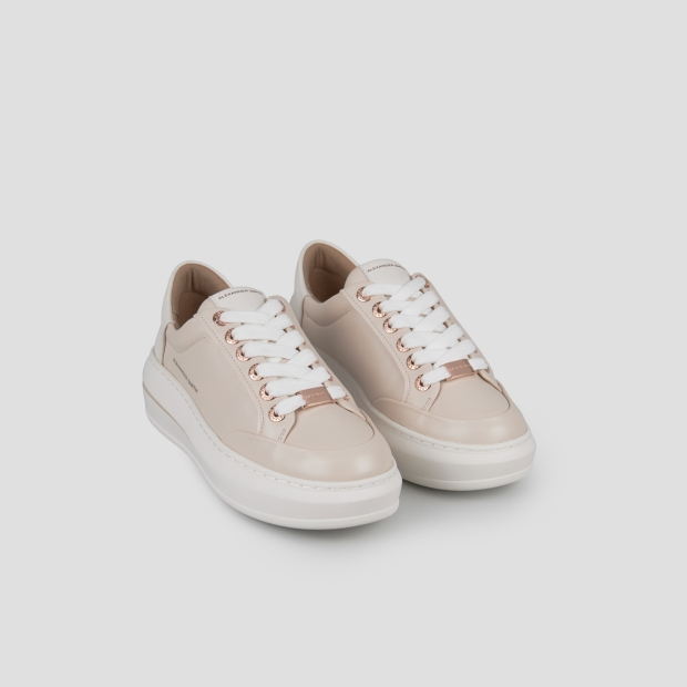Sneakers Alexander Smith lancaster donna in pelle rosa e tallone bianco - 4