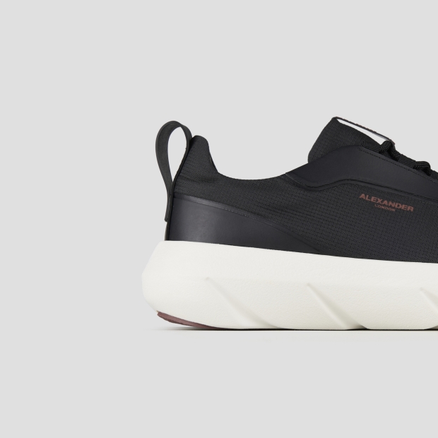 Sneakers Alexander Smith eclipse uomo in nylon rip-stop nero e gommato nero - 3