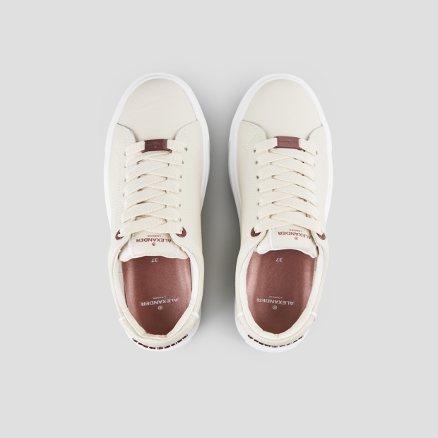 Sneakers Alexander Smith london donna in pelle bottalata crema - 6