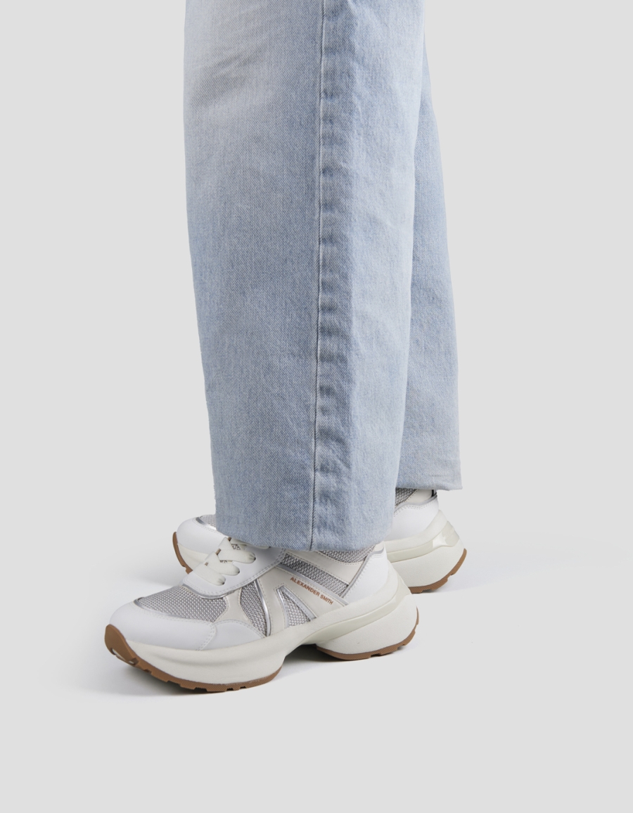 Sneakers Alexander Smith victoria donna in tessuto tecnico con dettagli laminati argento - 2