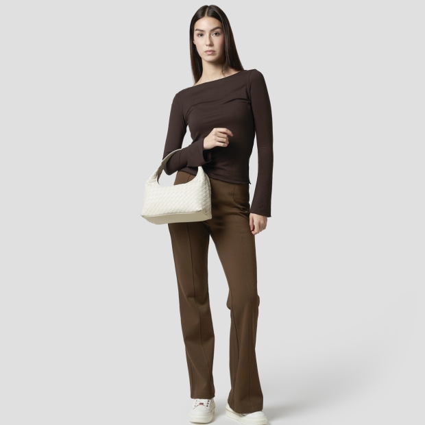 Sneakers Alexander Smith chloe small borsa a spalla in pelle intrecciata bianca - 7