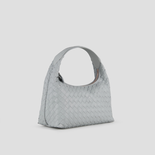 Sneakers Alexander Smith chloe small borsa a spalla in pelle intrecciata azzurra - 3