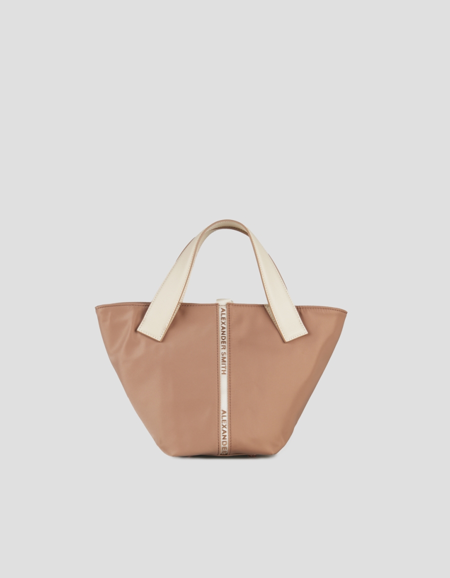 Sneakers Alexander Smith lauren small borsa a mano con tracolla in nylon cammello - 1