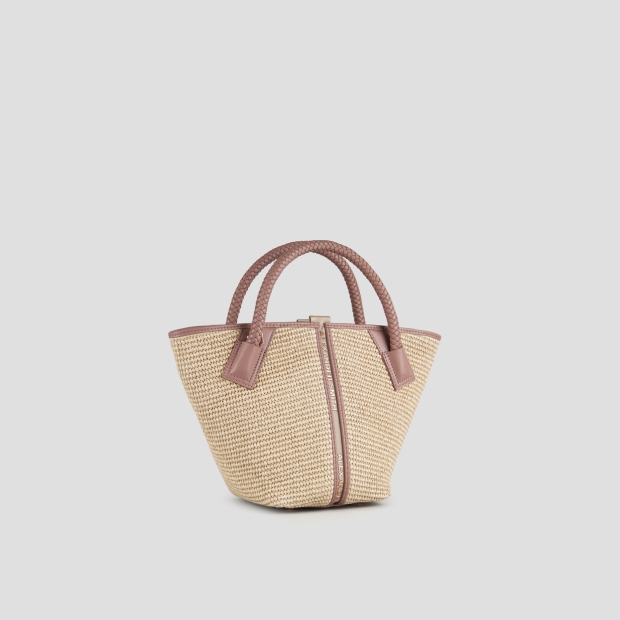 Sneakers Alexander Smith lauren borsa a mano con tracolla in rafia beige e manico intrecciato nude - 3