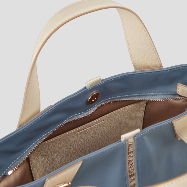 Sneakers Alexander Smith lauren small borsa a mano con tracolla in nylon azzurro - 6