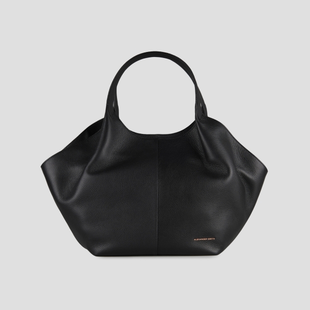 Sneakers Alexander Smith rachel large borsa a spalla in pelle bottalata nera - 1