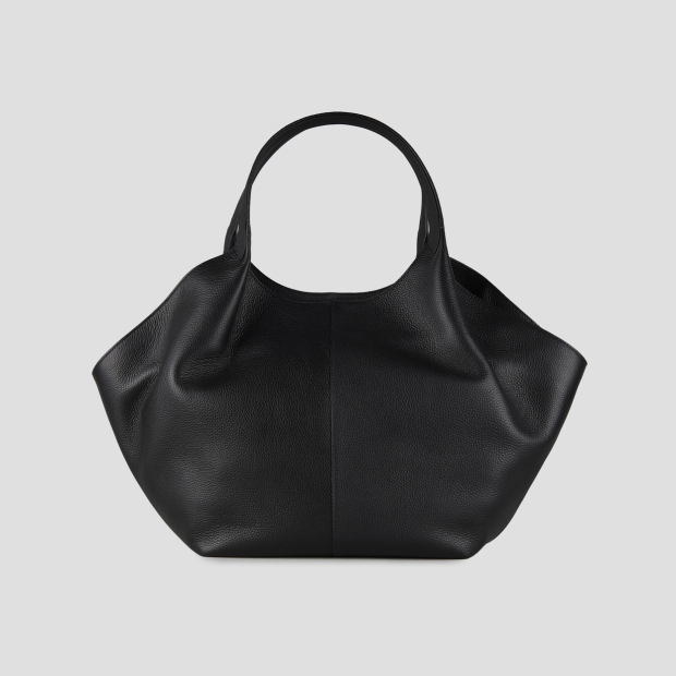 Sneakers Alexander Smith rachel large borsa a spalla in pelle bottalata nera - 4