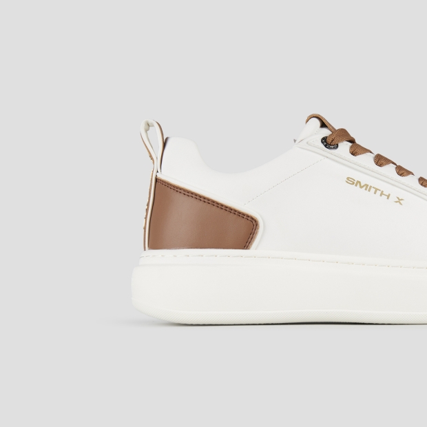 Sneakers Alexander Smith stone uomo in bianco con dettagli marroni - 3