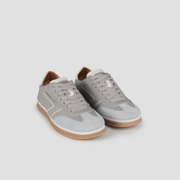 Sneakers Alexander Smith thames donna in pelle azzurro chiaro con dettagli in suede - 4