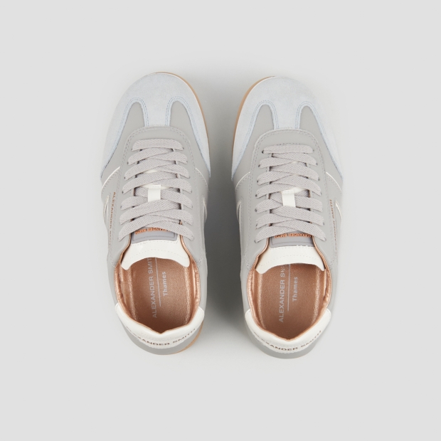 Sneakers Alexander Smith thames donna in pelle azzurro chiaro con dettagli in suede - 6